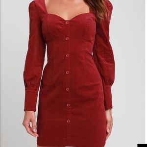 NWOT Lulu’s corduroy dress